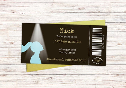 Personalised Ariana Grande Concert Ticket