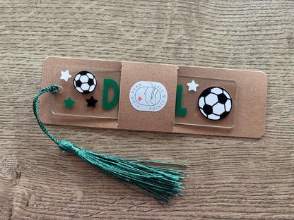 Personalised Football Bookmark with Tassel