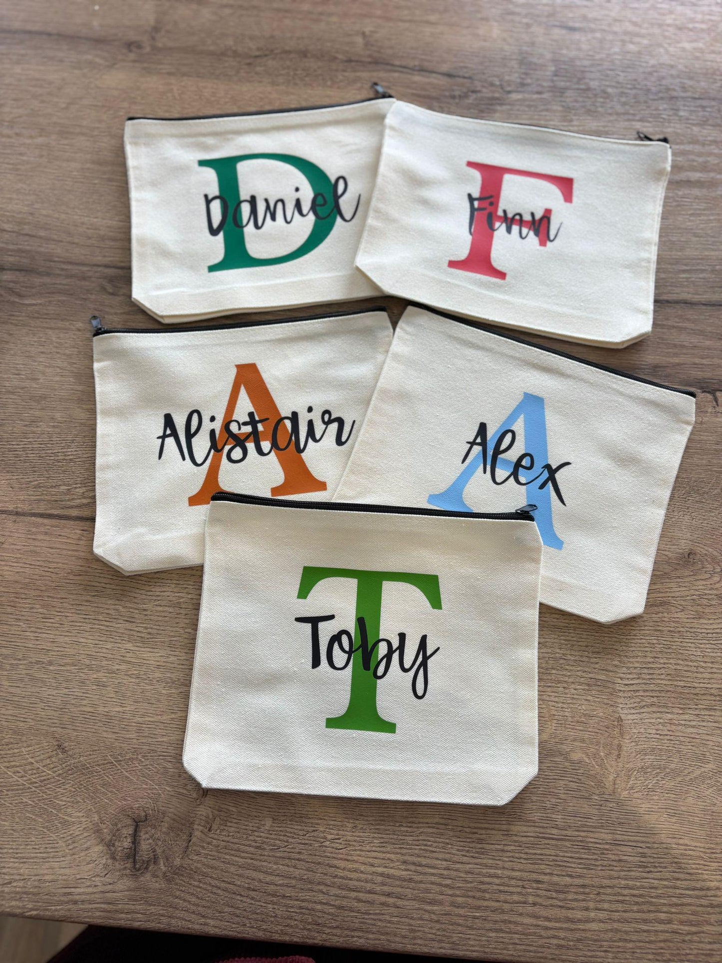 Personalised Canvas Zip Pouch