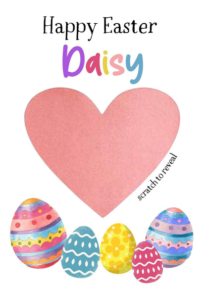 Personalised Easter Scratch Card