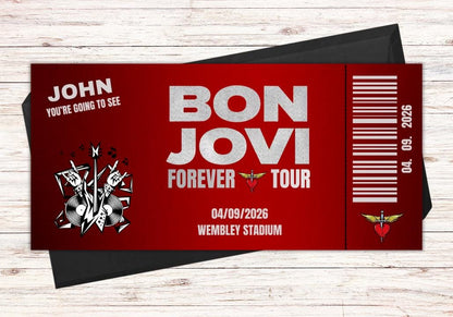 Personalised Bon Jovi Concert Ticket