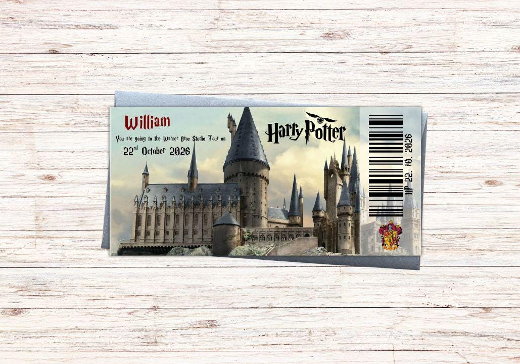 Custom Harry Potter World Ticket
