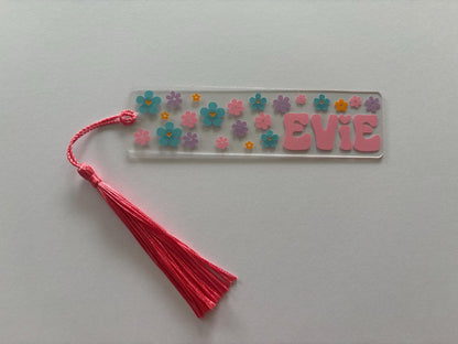 Personalised Flower Bookmark with Tassel