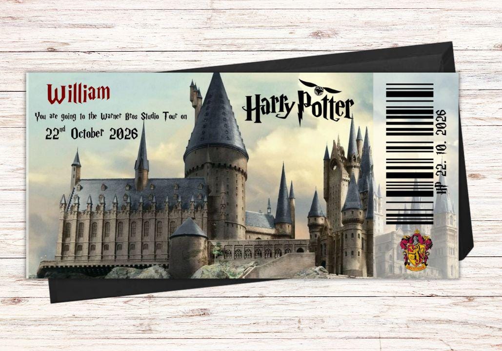 Custom Harry Potter World Ticket