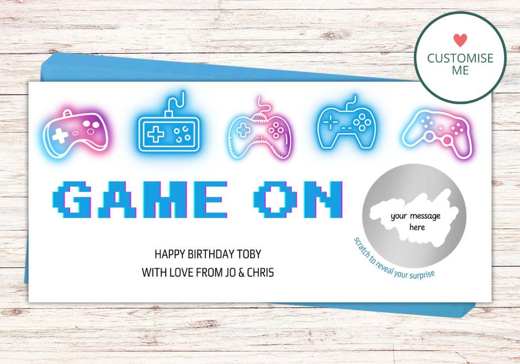 Gaming Voucher Scratch Card