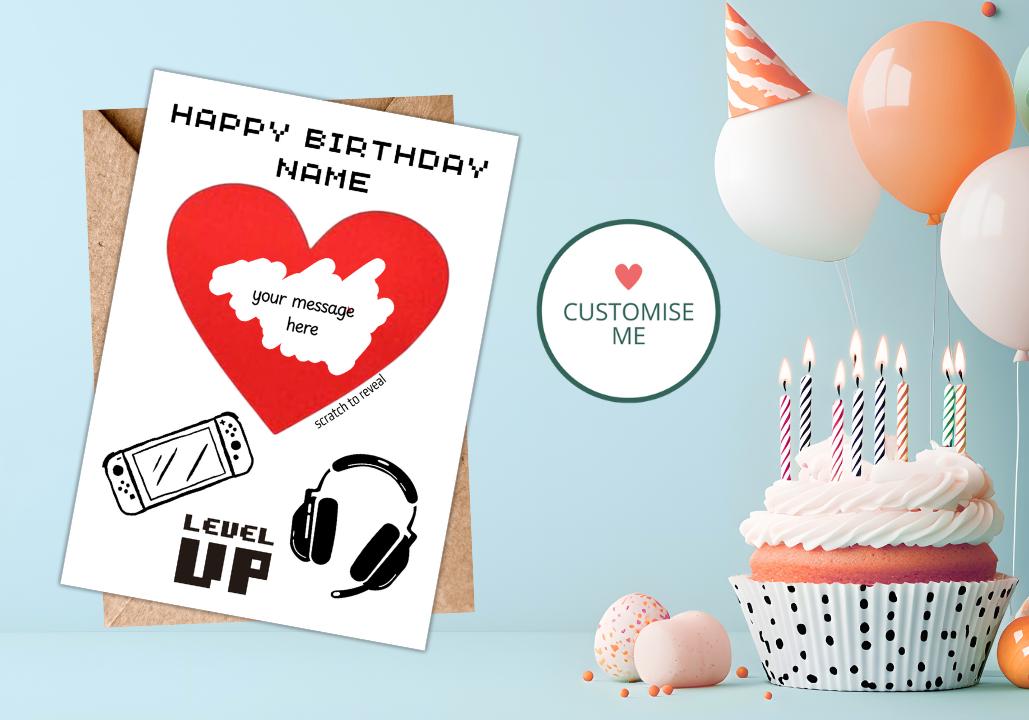 Personalised Birthday Scratch Card