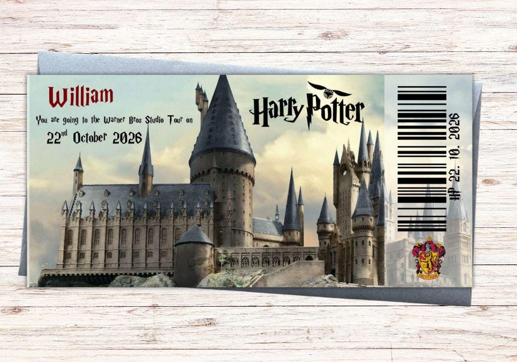 Custom Harry Potter World Ticket