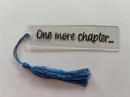 'One More Chapter'  Bookmark with Tassel