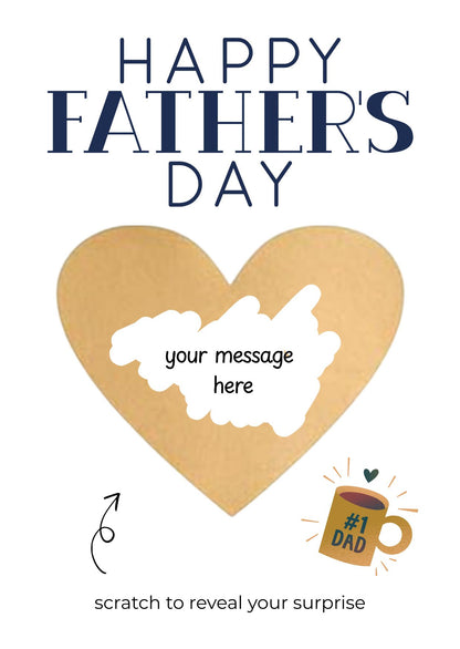 Father's Day Personalised Scratch Card