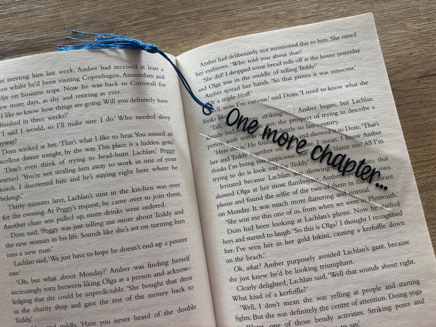 'One More Chapter'  Bookmark with Tassel