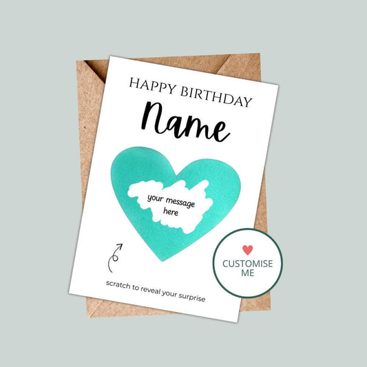 Personalised Birthday Scratch Card