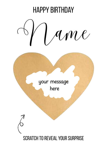 Personalised Birthday Scratch Card