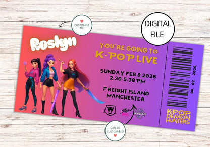 DIGITAL Personalised K-POP Concert Ticket