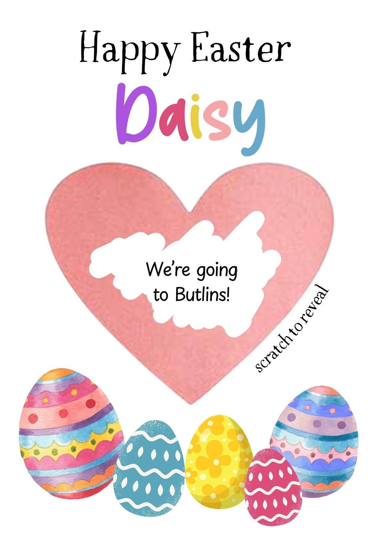 Personalised Easter Scratch Card