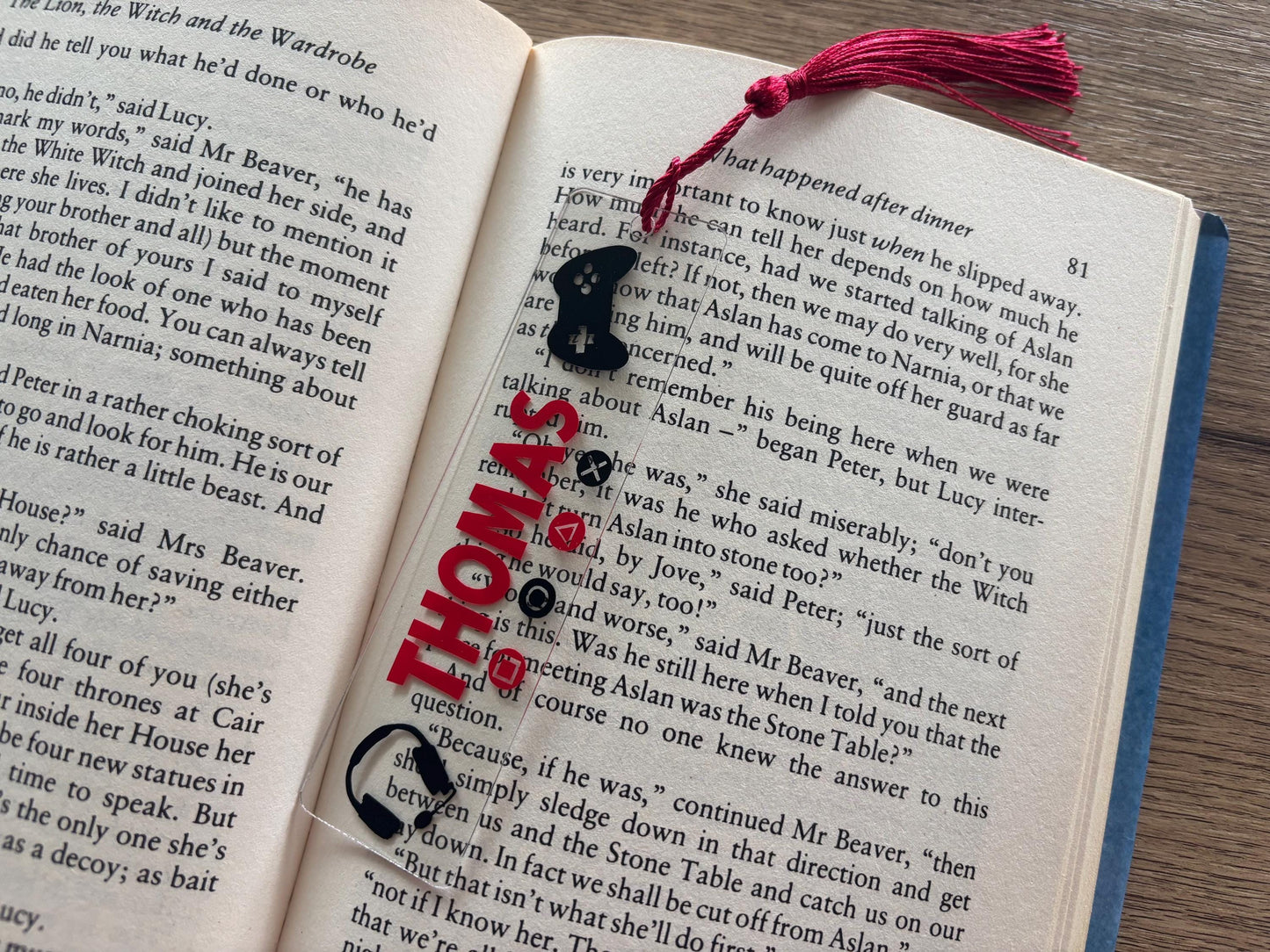 Personalised Gaming Bookmark with Tassel