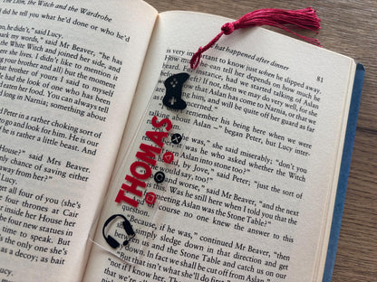 Personalised Gaming Bookmark with Tassel