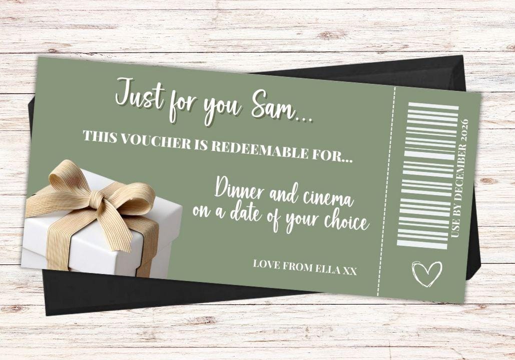 Personalised Experience Gift Voucher