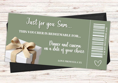 Personalised Experience Gift Voucher