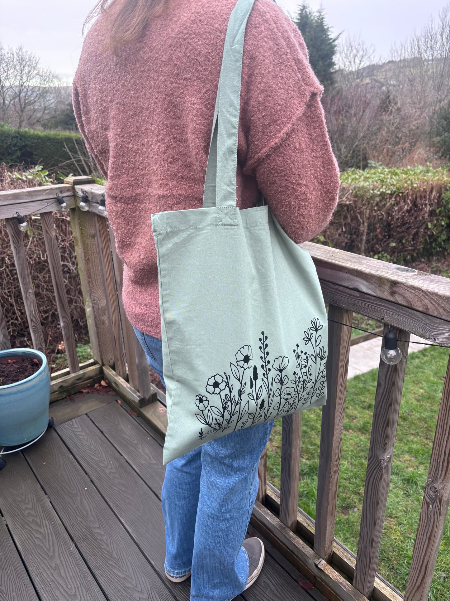 Spring flower tote bag