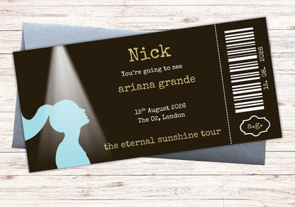 Personalised Ariana Grande Concert Ticket