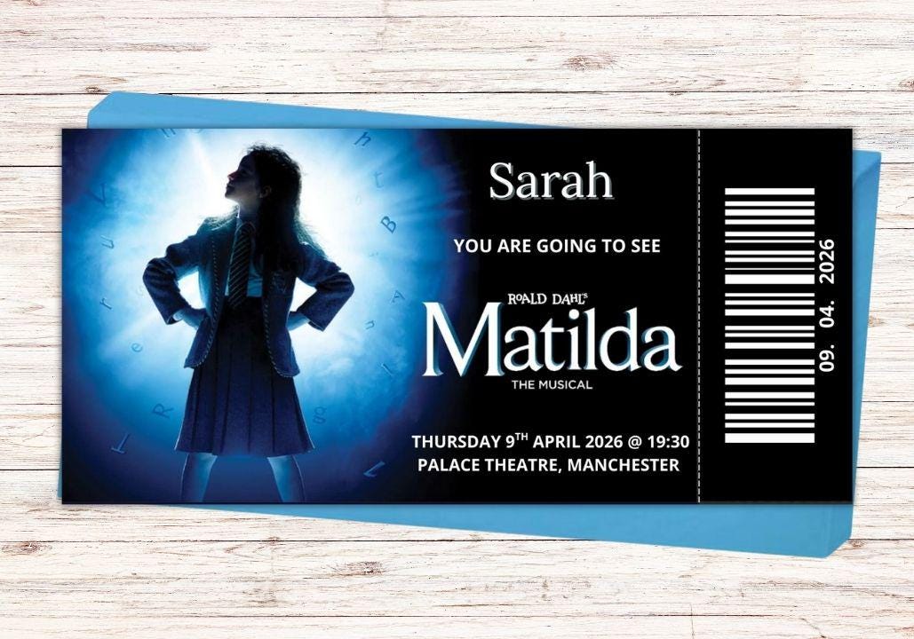 Custom Matilda The Musical Ticket