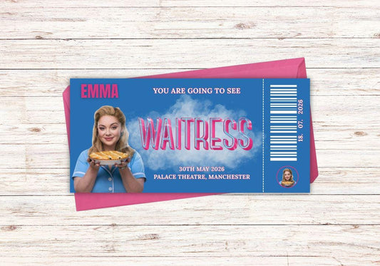 Waitress Musical Ticket Style Voucher