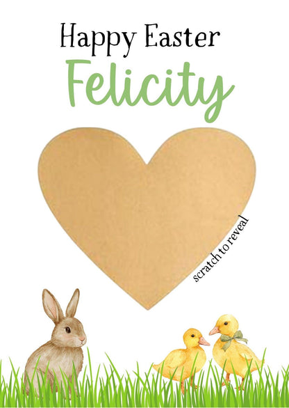 Personalised Easter Scratch Card