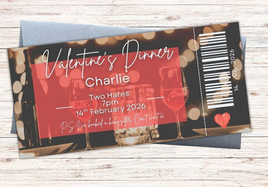 Personalised Valentine’s Dinner Voucher