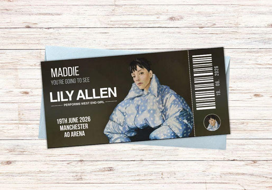 Personalised Lily Allen Concert Ticket