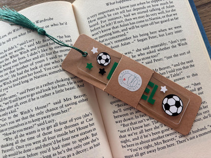 Personalised Football Bookmark with Tassel