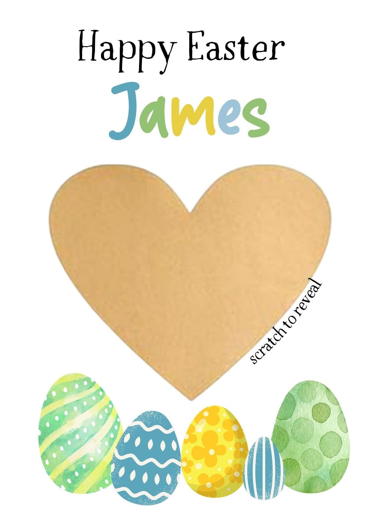 Personalised Easter Scratch Card