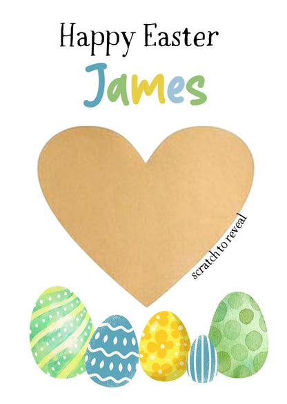 Personalised Easter Scratch Card