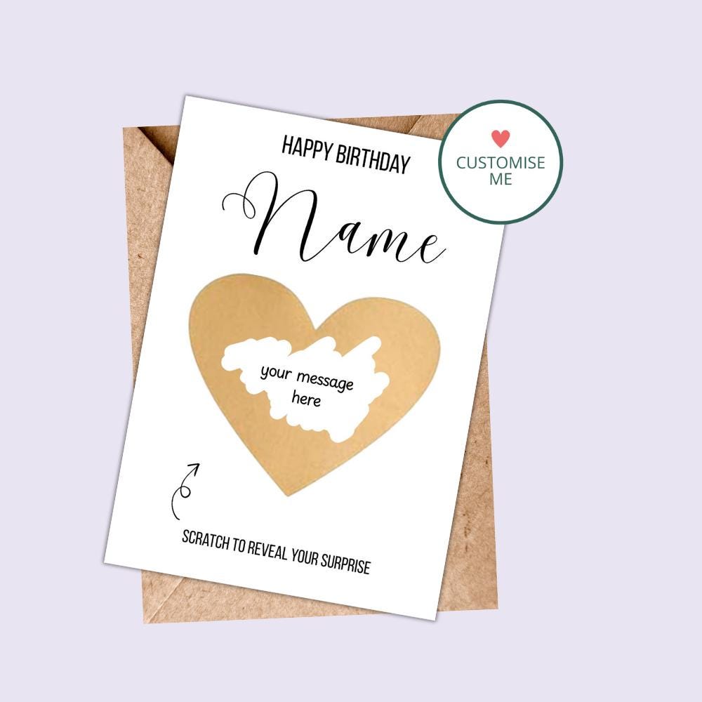 Personalised Birthday Scratch Card
