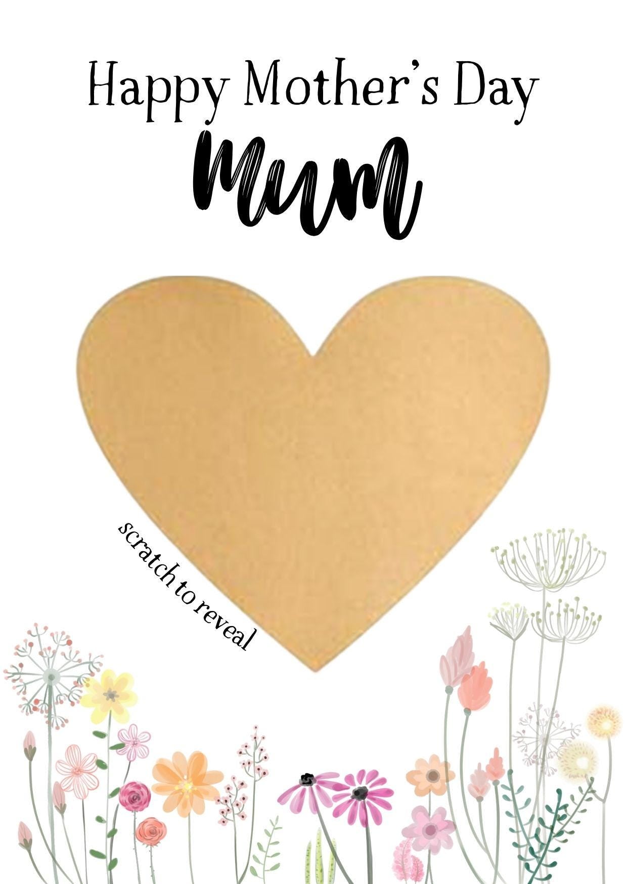 Personalised Mother's Day Scratch Card