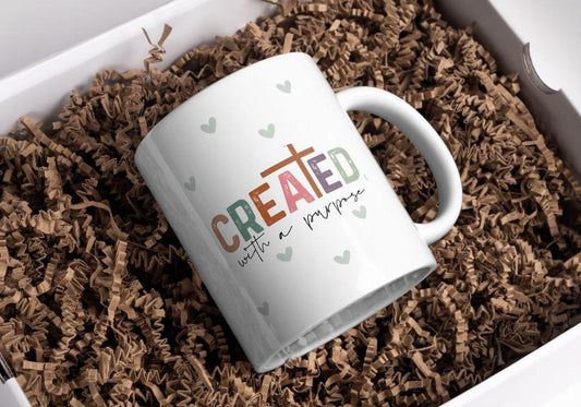'Created with a Purpose' Christian Mug