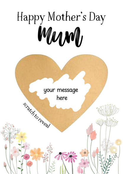 Personalised Mother's Day Scratch Card