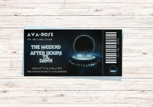 The Weeknd Tour Concert Style Ticket