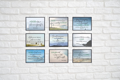 Bible Verse Prints Set of 9 - Digital Download