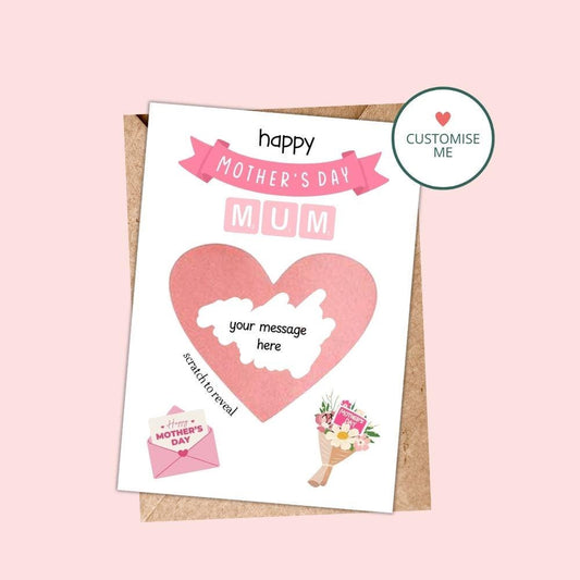 Luxury Personalised Mother's Day Scratch-Off Card