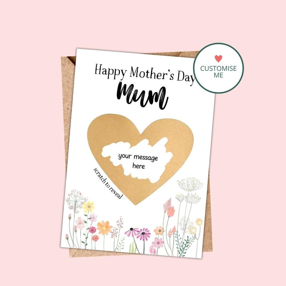 Personalised Mother's Day Scratch Card