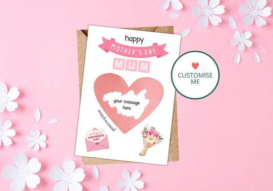 Luxury Personalised Mother's Day Scratch-Off Card