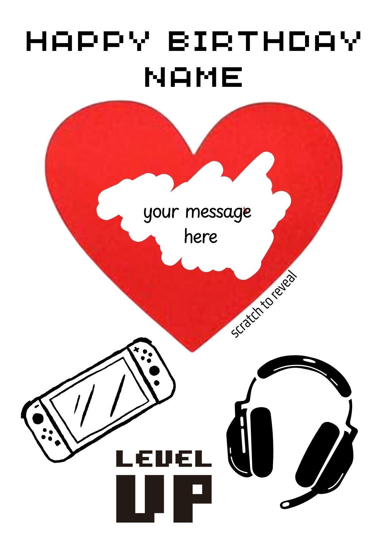 Personalised Birthday Scratch Card