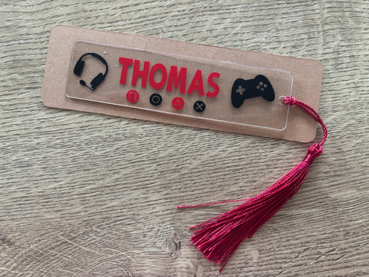 Personalised Gaming Bookmark with Tassel
