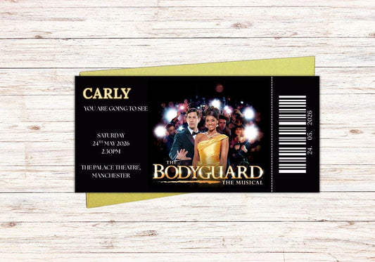 The Bodyguard Theatre Ticket Style Voucher Print