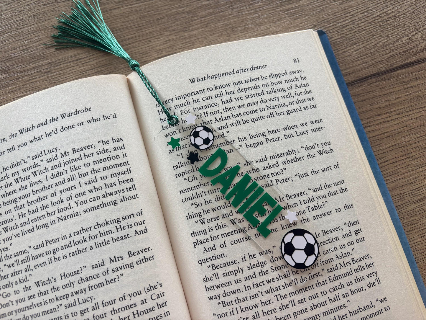 Personalised Football Bookmark with Tassel