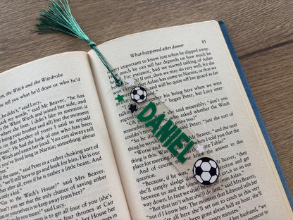 Personalised Football Bookmark with Tassel