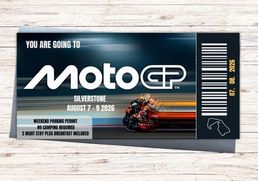 Personalised Motorcycle Race Ticket Voucher