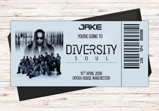 Personalised Diversity Concert Ticket