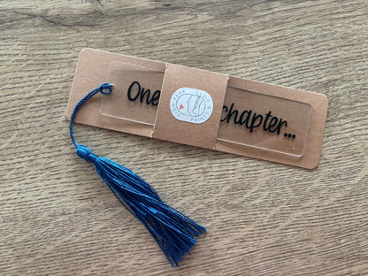 'One More Chapter'  Bookmark with Tassel
