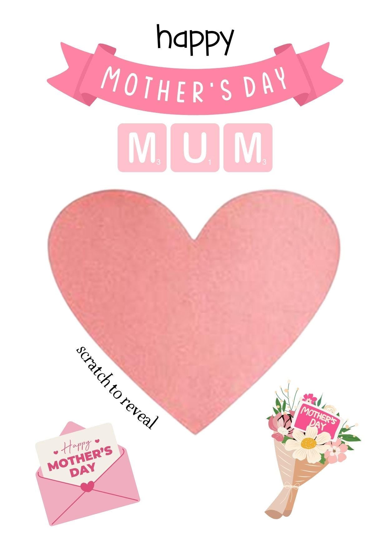 Luxury Personalised Mother's Day Scratch-Off Card